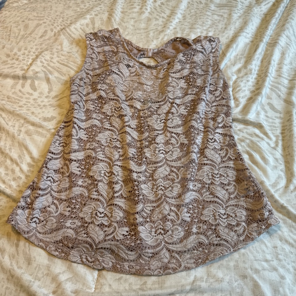 Maurices Taupe Lace Camisole